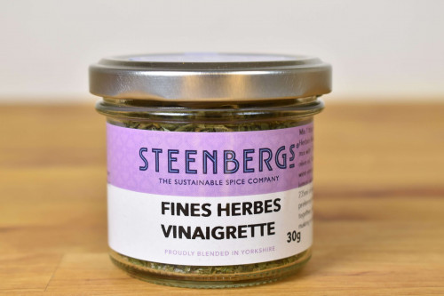 Steenbergs Fines Herbes Vinaigrette Herb Mix in Glass Jar from the Steenbergs UK online shop for herbs and spices.