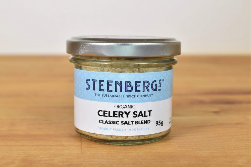 Steenbergs Organic Celery Salt in Glass Jar from the Steenbergs UK online shop for organic salt and salt seasonings.