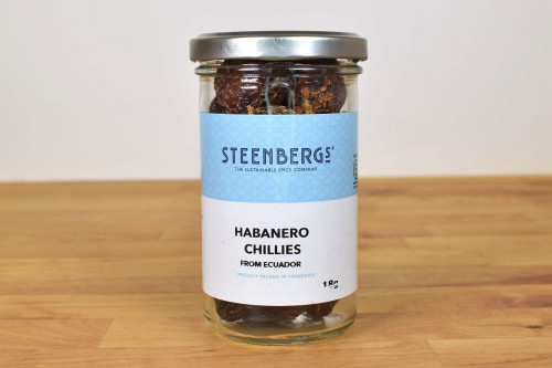 Steenbergs Habanero Chillies Dried from the Steenbergs UK online shop for chillies, herbs and spices.