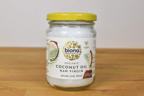Biona Organic Virgin Coconut Oil 200g from the Steenbergs UK online shop for organic food and organic cooking ingredients.
