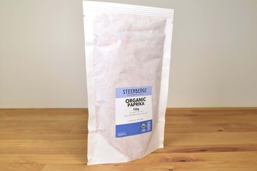 Steenbergs Organic Paprika 150g bag from the Steenbergs UK online herb and spice shop.