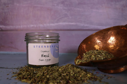Buy Steenbergs Organic Basil Dried in Glass Jar from the UK Steenbergs specialists in sustainable, organic herbs and spices.