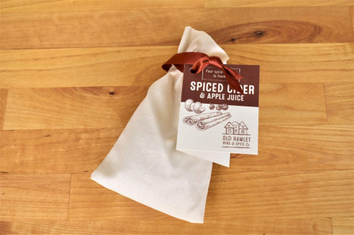 Buy Old Hamlet's Spices in Muslin for creating Mulled Cider in a Calico bag from the Steenbergs UK online shop for mulling spices for hot cider.