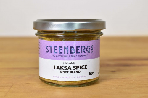 Steenbergs Organic Laksa Spice Blend, blended and packed in North Yorkshire, UK, from the Steenbergs UK online organic spice shop.