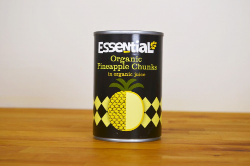 Essential Organic Pineapple in Organic Juice Canned available at Steenbergs UK online shop for organic food, including organic tinned fruit.