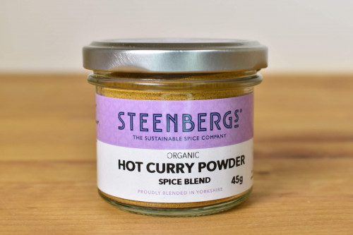 Steenbergs Organic Hot Curry Powder from the UK Steenbergs range of organic curry mixes and spices.