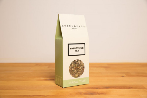 Steenbergs Energising Herbal Tea 60g Loose from the Steenbergs UK online shop for loose leaf herbal teas and infusions. Created, blended and packed in North Yorkshire, UK.