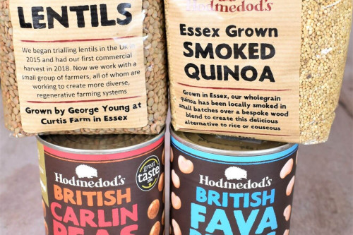 Proud to stock Hodmedod's British grown quinoa and lentils.
