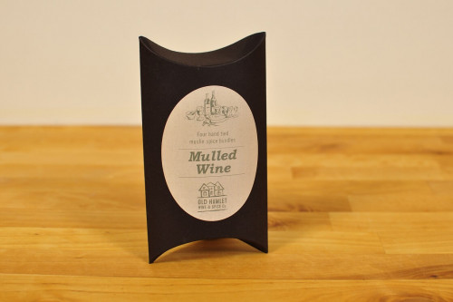 Old Hamlet Mulled Wine Spice Mixes in Muslin Pouchettes - Black Pillow Pack - from the Steenbergs UK online shop for mulling wine mixes and spices.