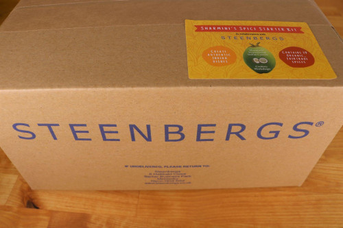 The Sharmini spice box comes in a standard Steenbergs box, easily reused or recycled.