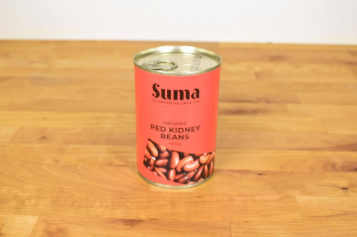 Ready to use Suma organic red kidney beans from Steenbergs UK shop for vegan, plant-based, organic cooking ingredients, spices and seasonings.