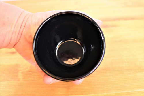 Black Cast Iron Chinese Tea Cup 0.1 Litres, no handles, from the Steenbergs UK online shop for green tea and tea accessories.