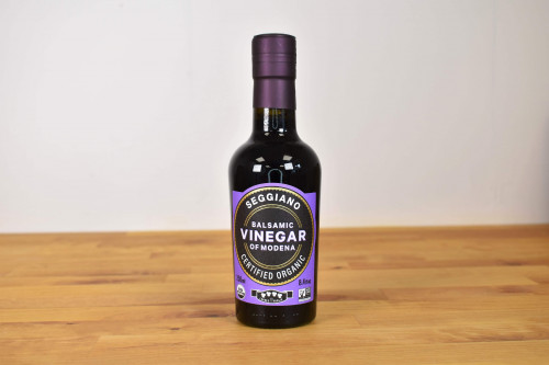 New look Seggiano organic matured balsamic vinegar available from Steenbergs UK online organic and vegan shop.