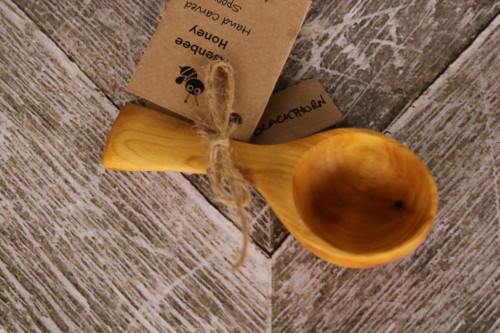 Blackthorn Wooden Coffee Scoop, hand made in Yorkshire.