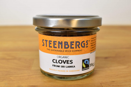 Steenbergs Organic Fairtrade Whole Cloves in Glass Jar from the Steenbergs UK online shop for Organic and Fairtrade Spices and Ingredients.