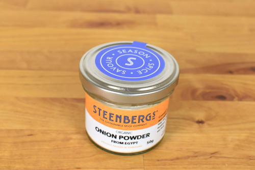 Steenbergs organic onion powder from the UK's sustainable spice company.