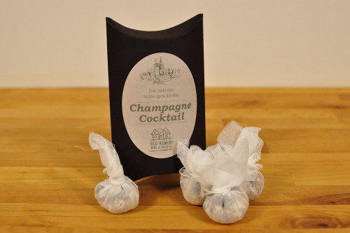 Old Hamlet Champagne Cocktail Spice Mix Pouchettes - Black Pillow Pack - from the Steenbergs UK online shop for cocktail mixes.