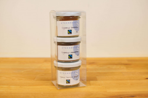 Steenbergs Organic Fairtrade Spice Gift Set of 3 from the Steenbergs UK online shop for organic and Fairtrade spices and gifts.