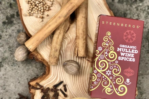 Steenbergs Organic Mulled Wine Sachets (Box of 5) from the Steenbergs UK online shop for organic spices and mulling spice mixes.