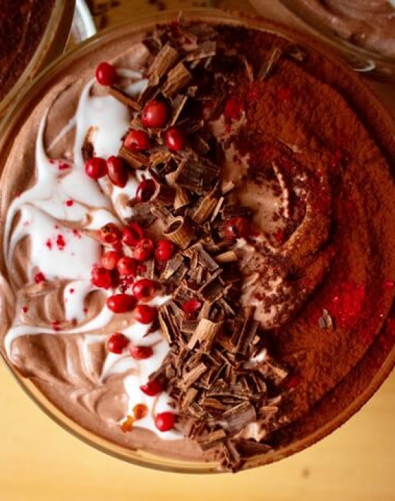 Niki's Dark Chocolate and Pink Peppercorn Mousse Recipe