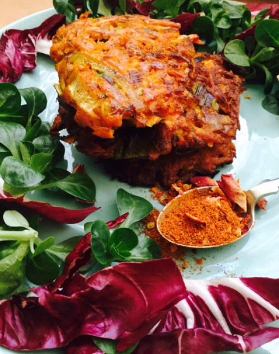 Harissa with Rose Spiced Sweet Potato Fritters Recipe