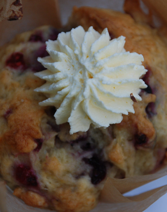 Summer Fruit Muffins Recipe with Rose Cream