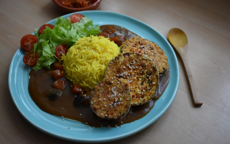 Niki's Aubergine Katsu Curry Recipe - Vegan and Gluten Free
