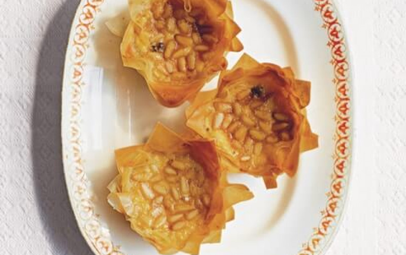 Honeyed Semolina, pine nut and orange custard tarts Recipe - Henrietta Inman