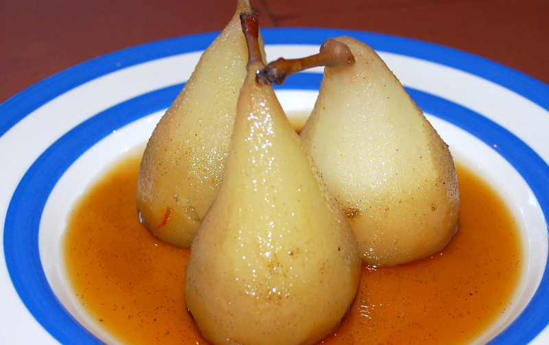 Vanilla And Saffron Pears Recipe