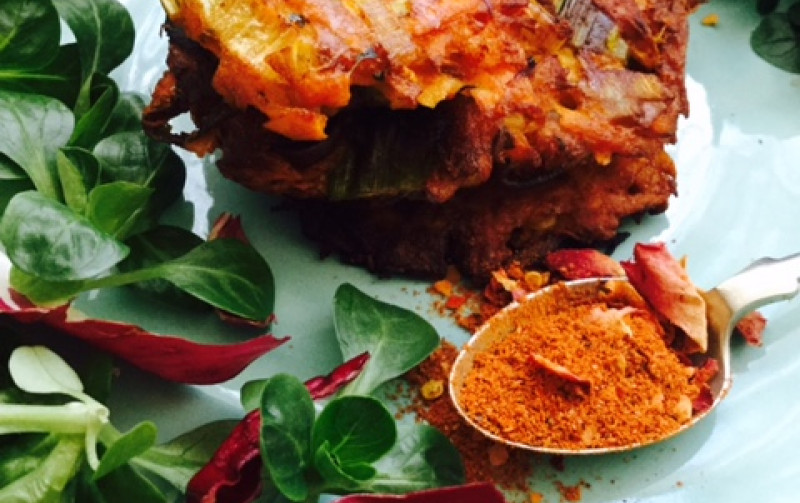 Harissa with Rose Spiced Sweet Potato Fritters Recipe