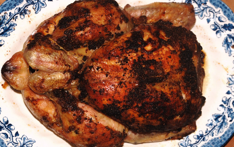 Flaming Roast Chicken Recipe